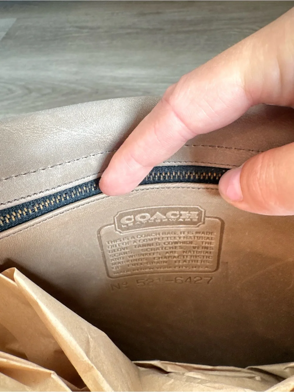 Coach Tan Leather Satchel with Gold Buckle